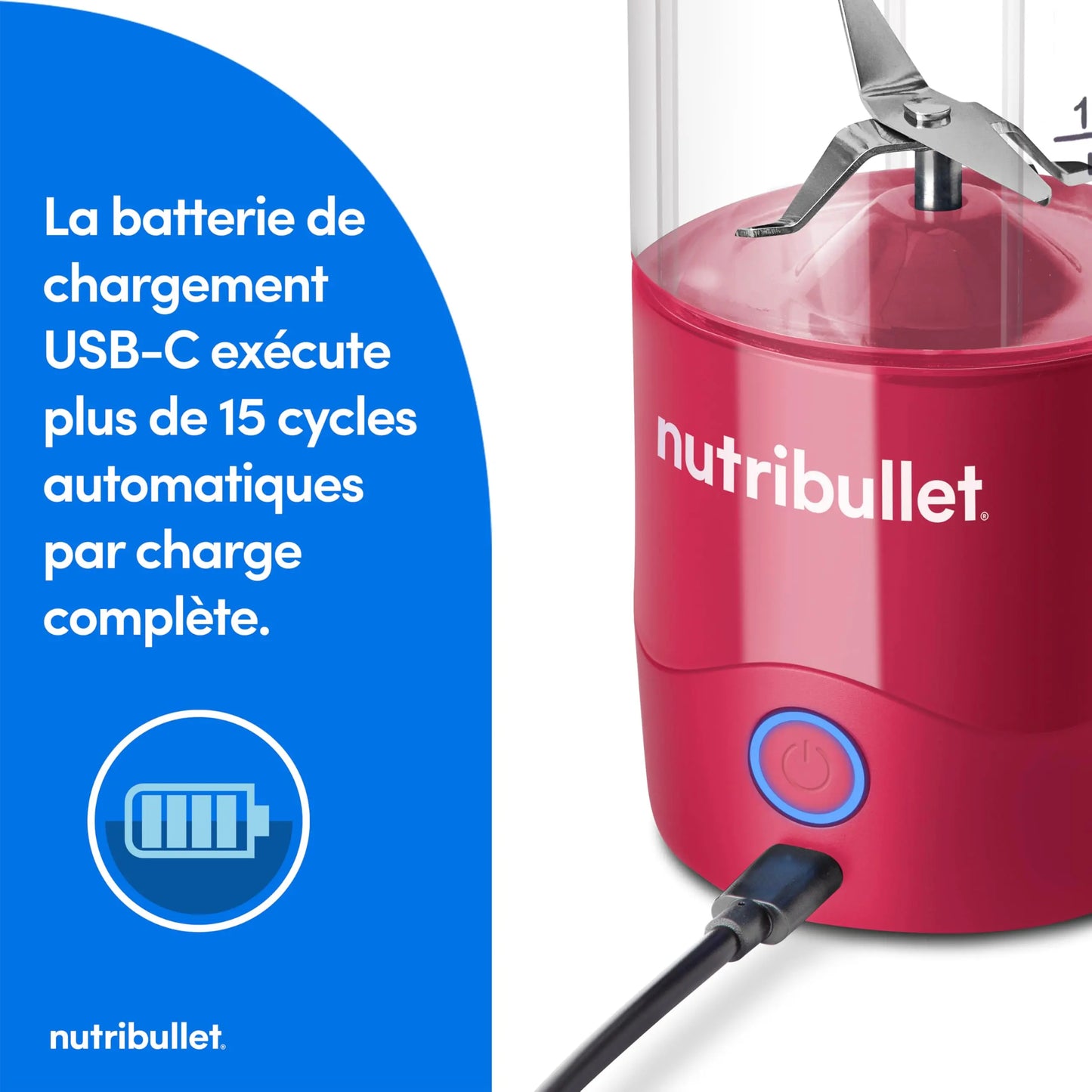 Nutribullet Blender Portable–Mixeur de voyage compact et puissant Simply smoothies