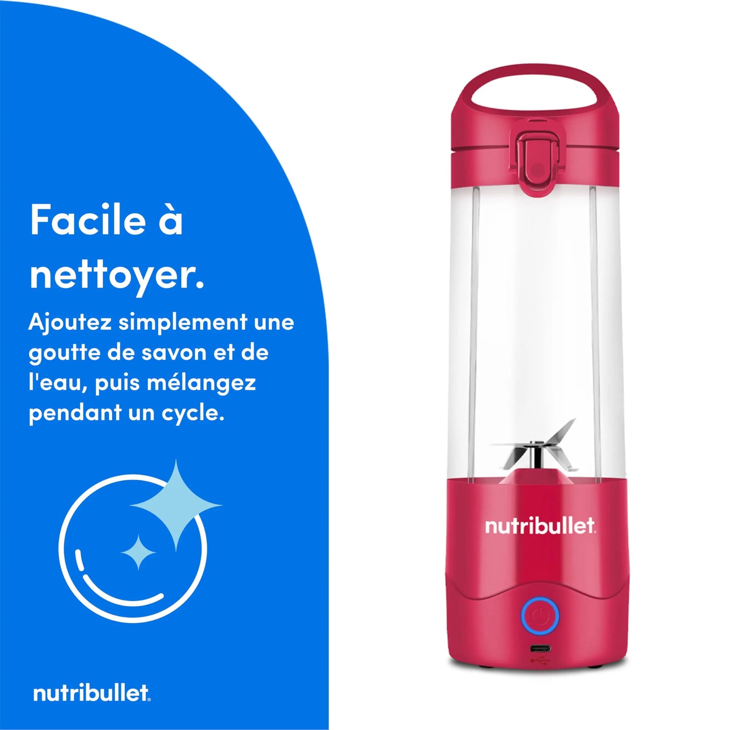 Nutribullet Blender Portable–Mixeur de voyage compact et puissant Simply smoothies