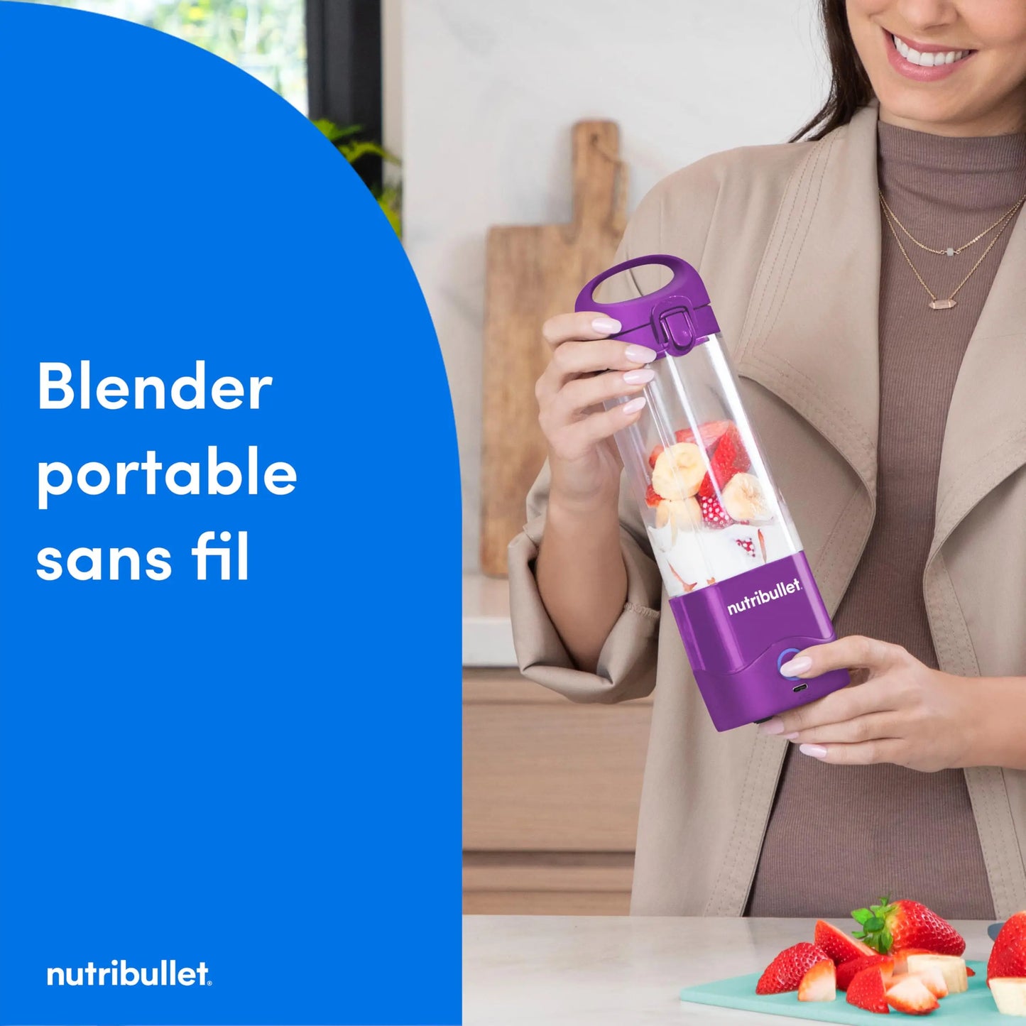 Nutribullet Blender Portable–Mixeur de voyage compact et puissant Simply smoothies