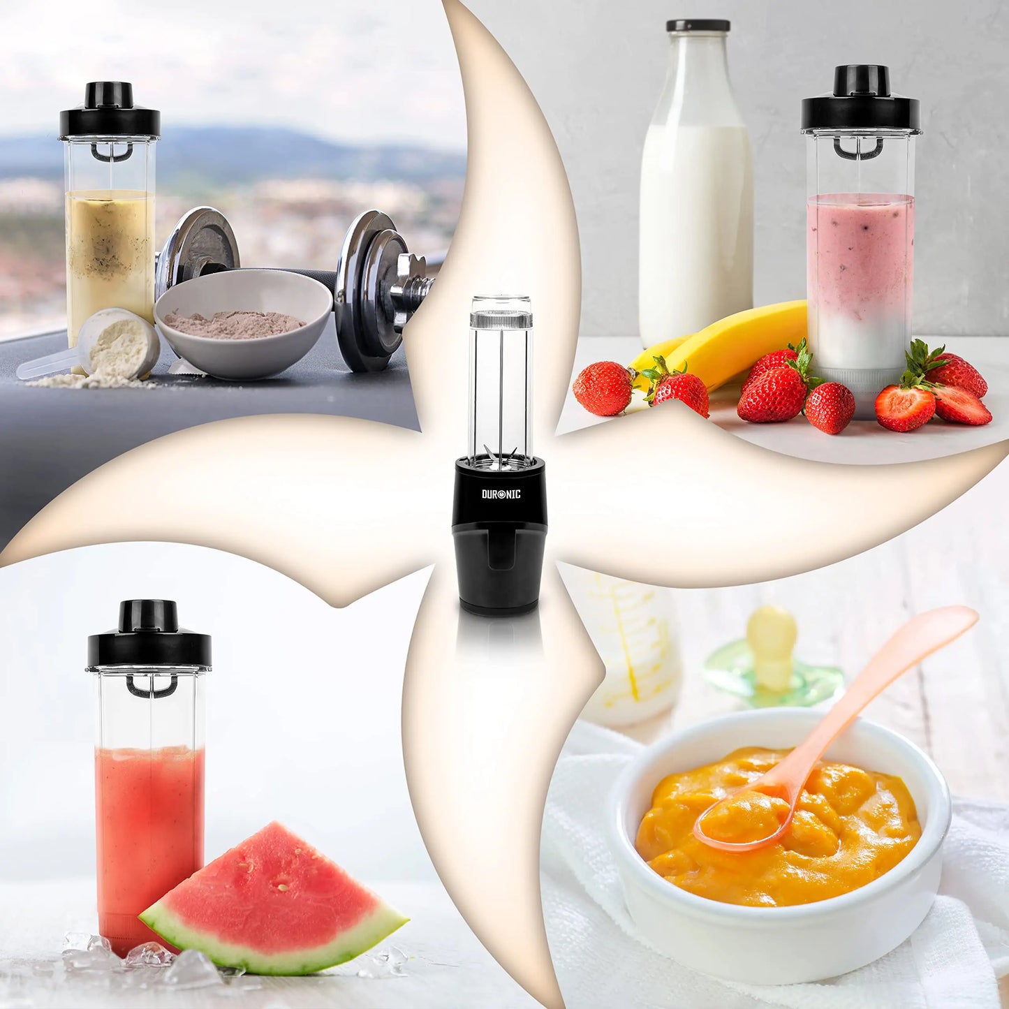 Duronic Mini mixeur portable 500W 570ml Simply smoothies