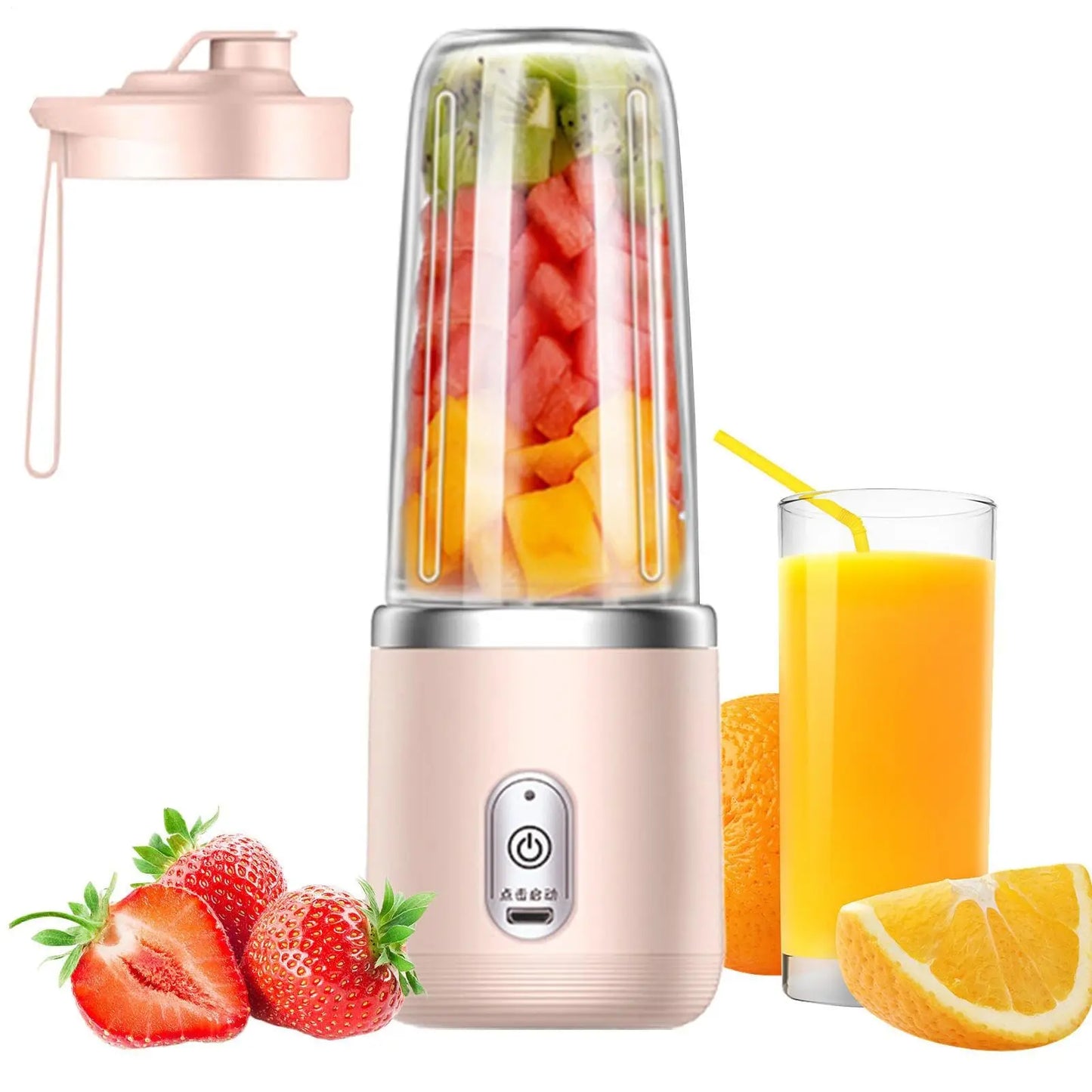 Mixeur Portable Rechargeable 6 Lames | Blender à Jus Multifonction pour Smoothies, Shakes, Fruits & Glaçons – Maison, Voyage, Sport, Camping, Plage Simply smoothies