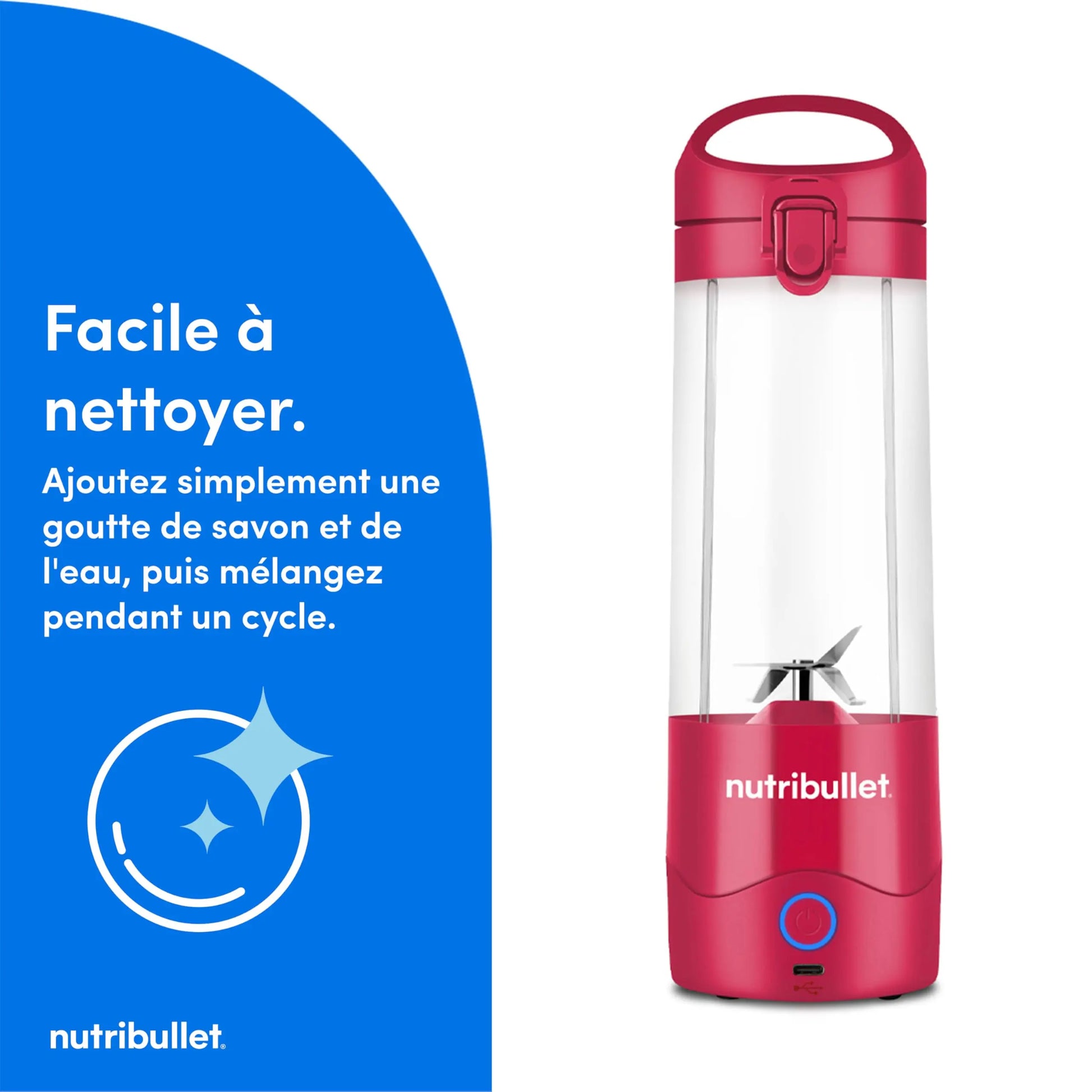 Nutribullet Blender Portable–Mixeur de voyage compact et puissant Simply smoothies