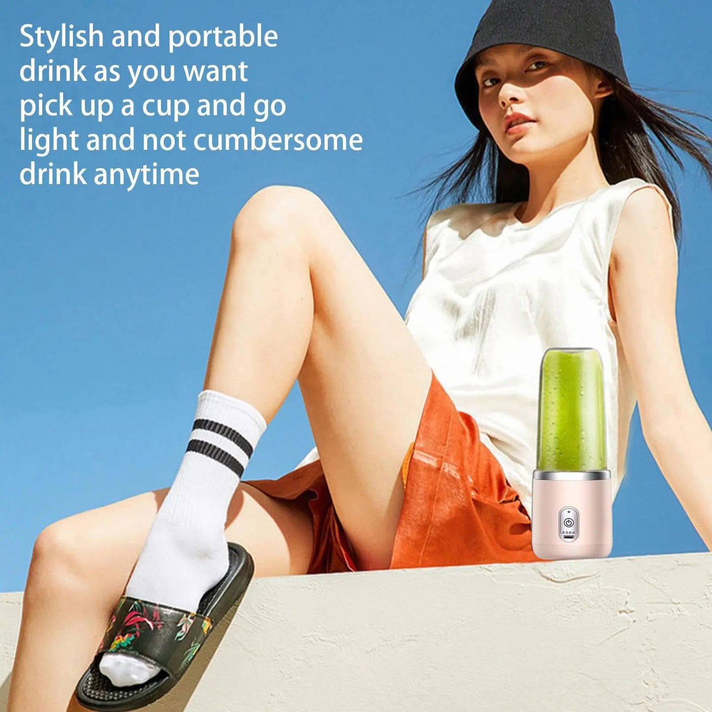 Mixeur Portable Rechargeable 6 Lames | Blender à Jus Multifonction pour Smoothies, Shakes, Fruits & Glaçons – Maison, Voyage, Sport, Camping, Plage Simply smoothies